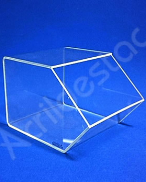 Baleiro de acrilico cristal indiv 15x16x20cm para quiosques lojas