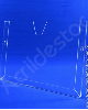Display de acrilico Parede Cristal com moldura dobrada Horizontal DY 401