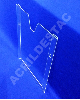 Display de acrilico Parede Cristal com moldura dobrada Vertical DY 400