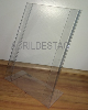 Display PETG cristal em L para mesa e balcão A6 15x10 Vertical