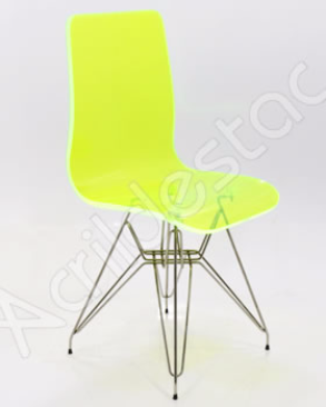 Cadeira de acrílico Elegance com Base Fixa