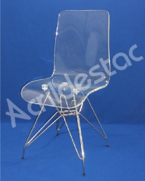 Cadeira de acrílico Elegance com Base Giratória rodízios