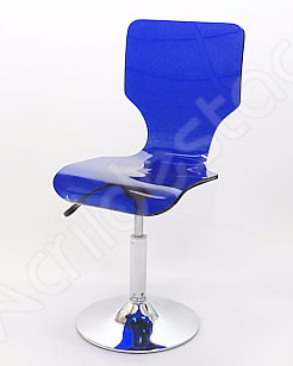 Cadeira de acrílico Favorita com Base Giratória Base Disco