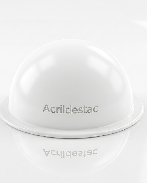 Cupula de acrilico Branco 30cm diametro esfera acrilico com Aba