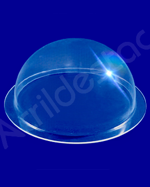 Cupula de acrilico Cristal 30cm diametro esfera acrilico com Aba