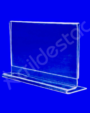 Display acrilico T duplo de mesa para folders A3 30x42 Horizontal