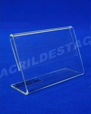 Display PS Cristal Acrilico similar precificador de produtos cardapio 6x9cm