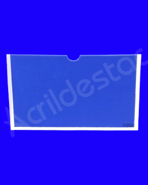 Display de PS Cristal acrilico similar Porta Aviso de parede com moldura A6 Horizontal