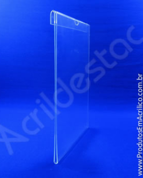 Porta Aviso PS Cristal acrilico similar A4 para Baias Display vidro Carro Automoveis Concessionarias