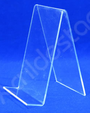 Expositor de Livro Acrilico cristal suporte 15 x 10 cm A6 Indiv - Livrarias Lojas Papelarias Vitrines 