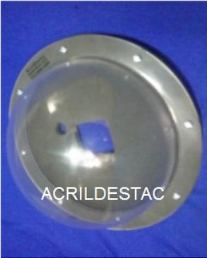 Meia bolha em acrilico 15cm diametro com aba Cupula Acrílica Transparente esfera redoma globo
