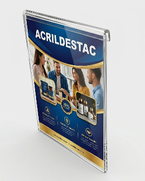 Porta Aviso ACRILICO cristal A5 para Baias Display vidro Carro Automoveis
