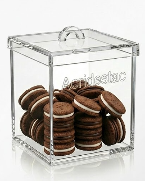 Potes de acrílico para alimentos e condimentos 20 x 20 cm (alt x base) - 8,0 L