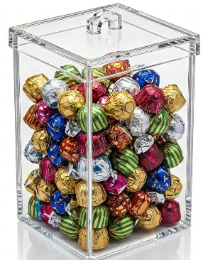 Potes de Acrílico para alimentos secos a granel Docerias Lojas Emporios 45 x 30 cm (alt x base) - 40,5 L