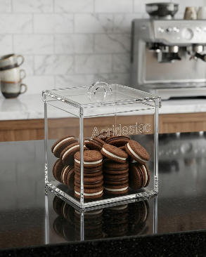 Potes de Acrílico para alimentos secos a granel em Docerias 30 x 30 cm (alt x base) - 27,0 L