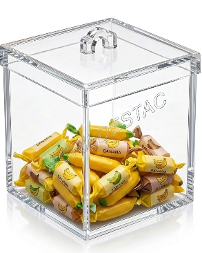 Potes de Acrílico para chás grãos naturais a granel 25 x 25 cm (alt x base) - 15,6 L