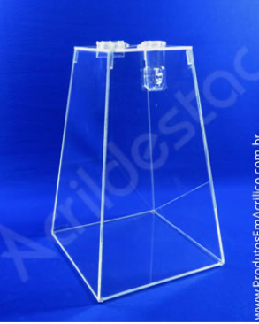 Urna de acrilico Piramide 30cm alt 3mm Fabrica de urnas para sorteio