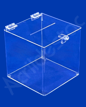 Urna de acrilico Cristal 30x30cm alt Quadrada Cubo para eventos 
