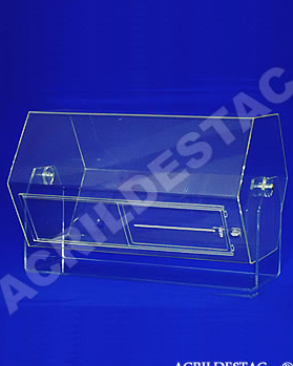 Urna de acrilico giratoria sextavado 80x40 cm para cupons sorteio Produtos em Acrilico