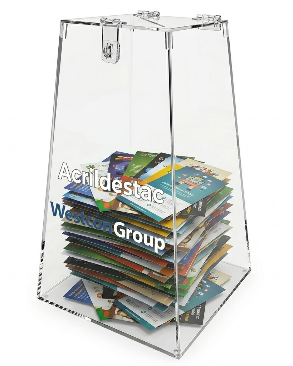 Urna de acrilico Piramide 30cm alt 3mm Fabrica de urnas para sorteio