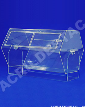 Urna Giratória em Acrilico Cristal 40 cm Largura X 20 cm diâmentro