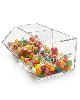 Baleiro de acrilico cristal Duplo 15x33x20cm para quiosques lojas