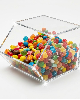 Baleiro de acrilico cristal indiv 15x16x20cm para quiosques lojas