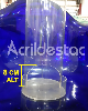 Baleiro de acrilico cristal Tubo efeito gravitacional com Tampa e Dispenser 30 cm