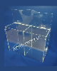 Caixa de EPI Acrilico 22x30cm Dupla com divisoria - caixa transparente para EPIs