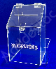 Caixa de Sugestões em Acrílico Cristal 25cm para pesquisas e sorteio