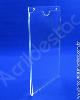 Display de acrilico Porta Folheto de parede modelo U Duplo A2 59,4x42 Vertical
