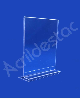 Display de acrilico T de mesa para folhetos e folders A4 30x21 Vertical 