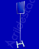 Display Expositor Acrilico Porta Folheto de Piso para Cardapio A3 42x30 Base Aluminio H Branco