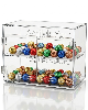 Expositor Acrilico Armarinho Horizontal EX373 Vitrine 20x30x17 cm para Joias e Bijuterias, Cosmeticos