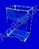 Porta Absorvente Acrilico Cristal 17,5CM A x 12CM x 10CM Tampa de abrir para Parede ou Mesa