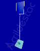 Porta Cardapio Pedestal de Chão Acrilico para Folder A4 30x21 Vertical