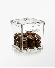 Potes de Acrílico para cereais e alimentos secos 10 x 10 cm (alt x base) - 1,0 L