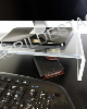 Suporte de mesa para Monitor e notebook de acrilico cristal transparente 25x25x6 6mm 