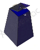 Urna de acrilico Azul Bic 30cm alt Piramide para eventos 