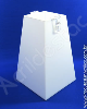 Urna de acrilico Branca 25cm alt Piramide e Adesivo eleição CIPA
