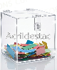 Urna de acrilico Cristal 25x25cm alt Quadrada Cubo sorteio e promoção 