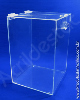 Urna de acrilico Cristal transparente 20 alt x 15 x 15cm Base para cupons