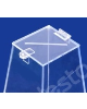 Urna de acrilico Piramide Cristal 20cm alt Urna para cupons sorteios e eventos