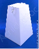 Urna em PS Branca Piramide similar ao Acrilico 25cm alt para sorteios e promoção